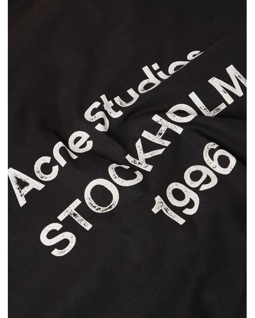 Acne Black Olando Logo-Print Cotton-Poplin Jacket for men