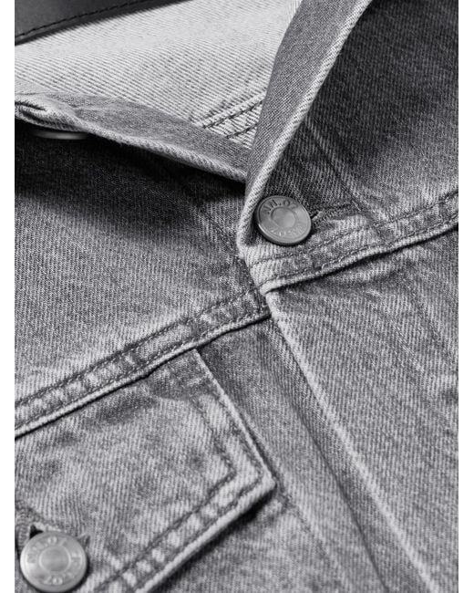 NN07 Gray Roy 10034 Denim Jacket for men