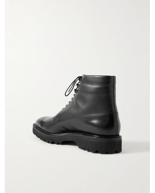 John Lobb Black Alder Leather Boots for men