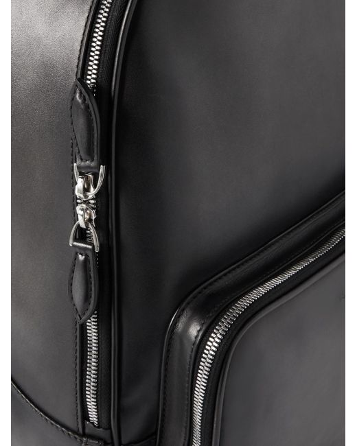 Berluti Black Time Off Scritto Logo-debossed Venezia Leather Backpack for men