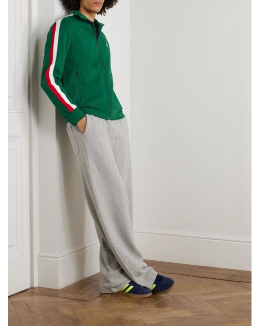 Polo Ralph Lauren Sweatshirt-Jacke aus Jersey aus einer Baumwollmischung mit Streifen in Green für Herren