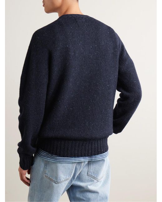Howlin' By Morrison Blue Terry Donegal Wool Sweater for men