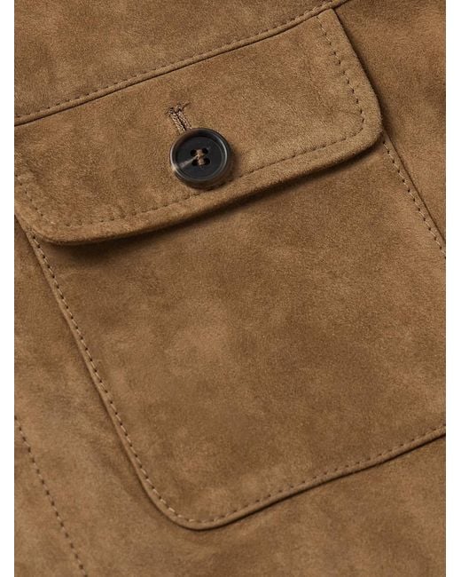 Sid Mashburn Natural Suede Overshirt for men
