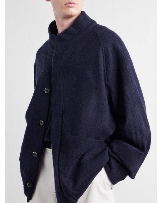 Barena Blue Barcarolo Virgin Wool Blouson Jacket for men