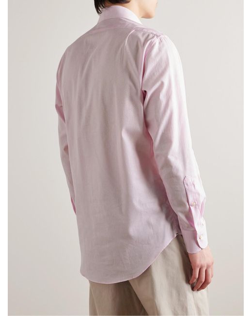 Sid Mashburn Pink Textured-cotton Shirt for men