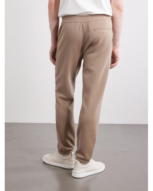 Zegna Natural Straight-Leg Honeycomb-Knit Cotton, Wool And Silk-Blend Sweatpants for men