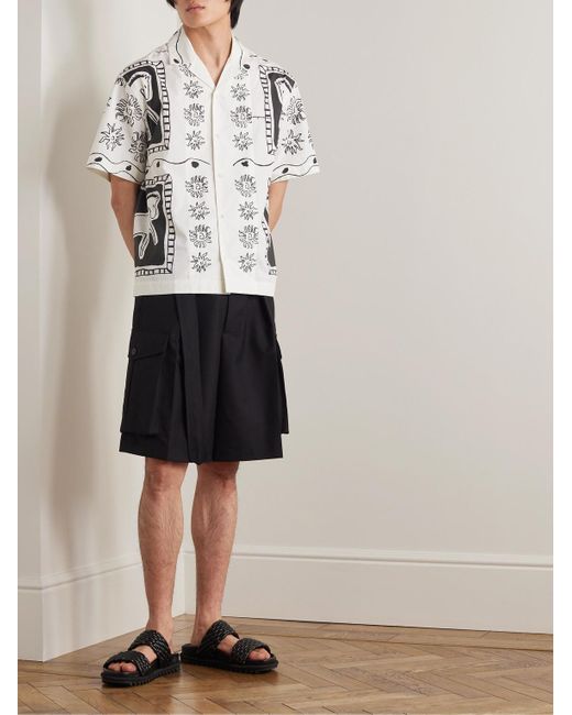 Jacquemus Jean Hemd aus Baumwolle mit Print und Reverskragen in White für Herren