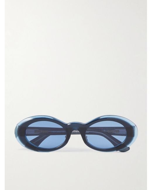 Brain Dead Oyster Eye Sonnenbrille aus Azetat mit rundem Rahmen in Blue für Herren