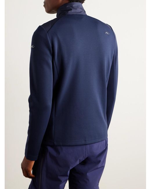 Kjus Blue Formula Quilted Shell-Trimmed Tech-Jersey Jacket for men