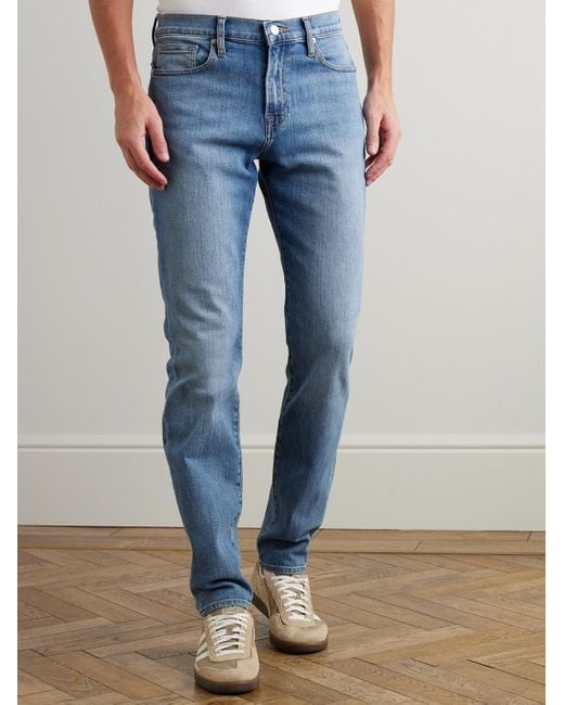 FRAME L Homme Athletic Straight Leg Jeans in Blue for Men Lyst UK