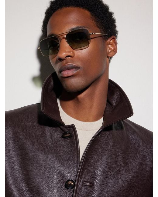 Oliver Peoples Natural Victory Ii Aviator-Style-Tone Sunglasses for men