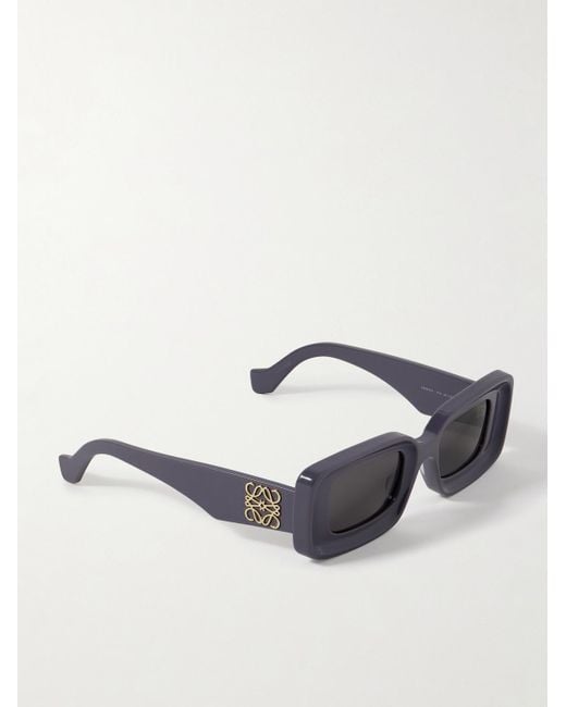 Loewe Blue Anagram Rectangular-frame Acetate Sunglasses for men