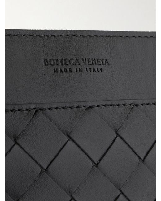 Bottega Veneta Black Intrecciato Leather Pouch for men