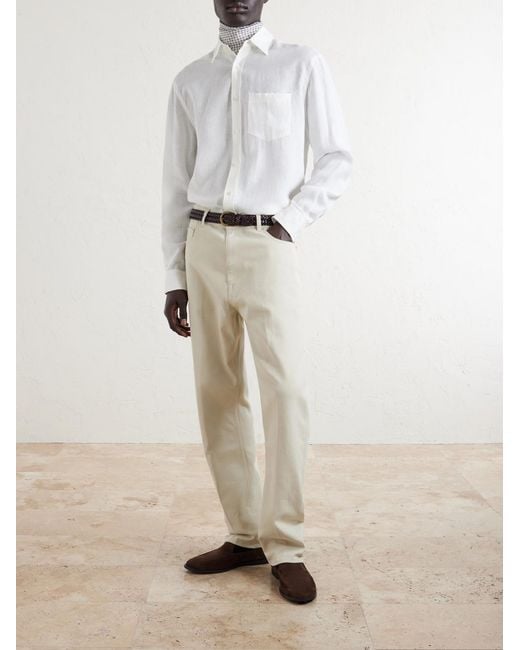 Dunhill White Linen Shirt for men