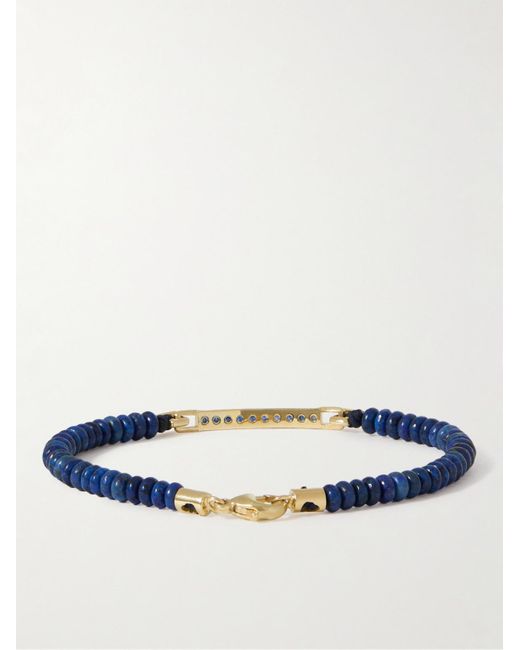 Luis Morais Armband mit Lapislazuli und Details aus Gold und Saphiren in Blue für Herren