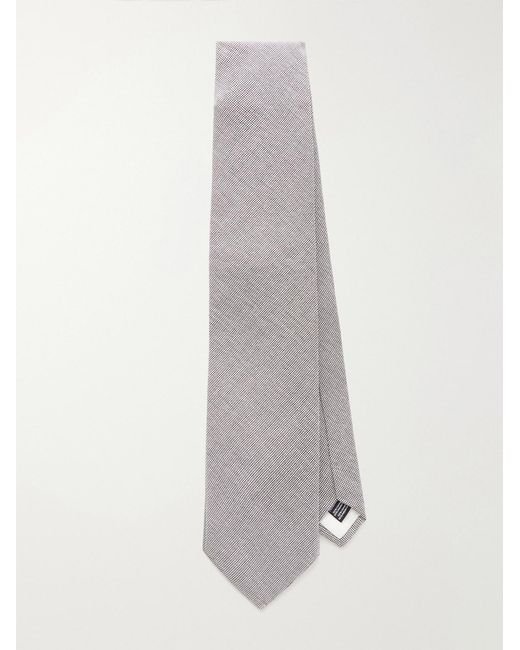 Oliver Spencer White 8Cm -Knitted Cotton-Blend Tie for men