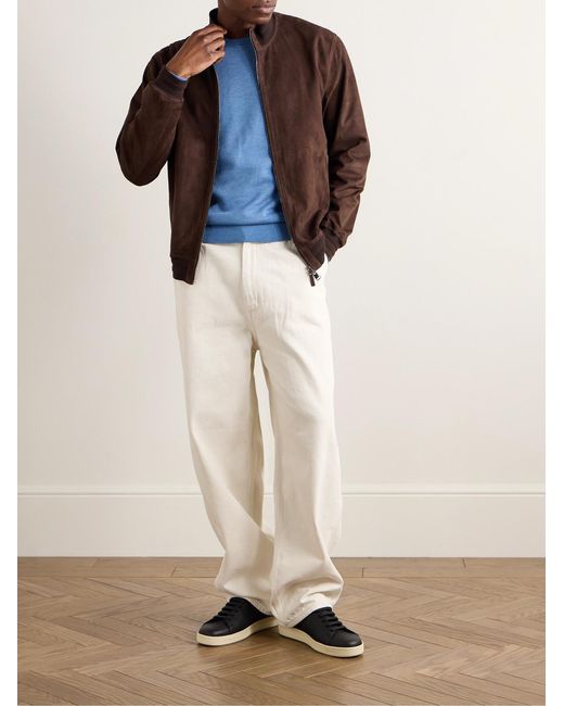 Tom Ford Blue Cotton-Blend Jersey Sweatshirt for men
