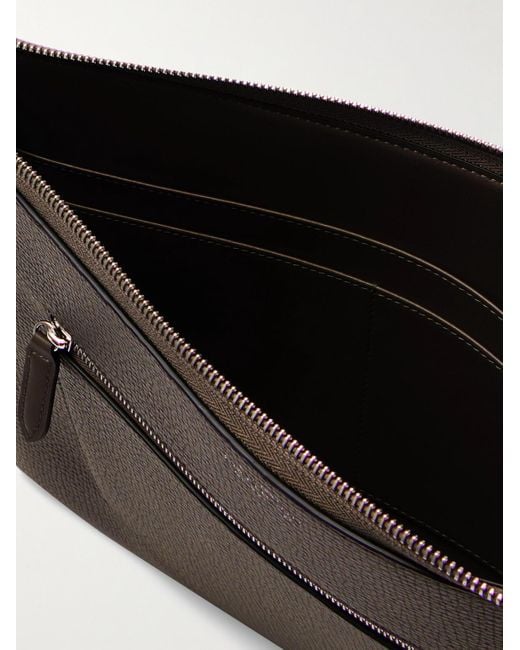 Smythson Brown Ludlow Full-Grain Leather Laptop Case for men