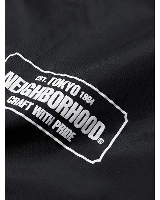 Neighborhood Jacke aus Nylon mit Fleecefutter und Logoprint in Blue für Herren