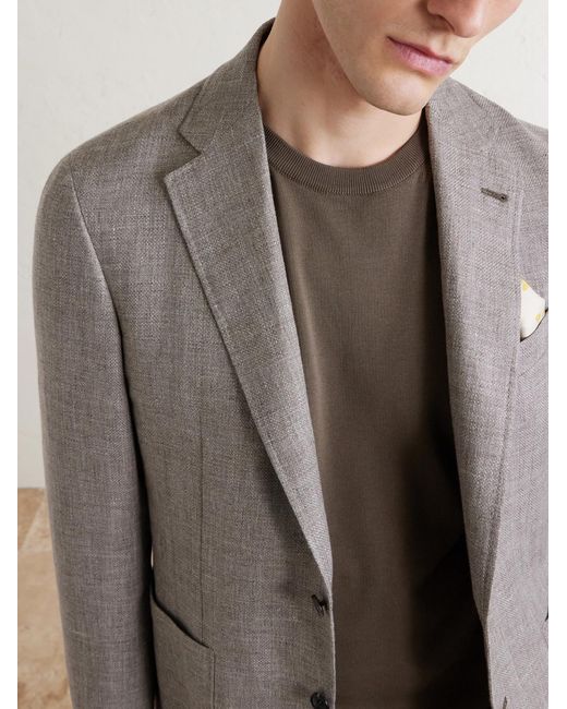 Canali Gray Cotton Sweater for men