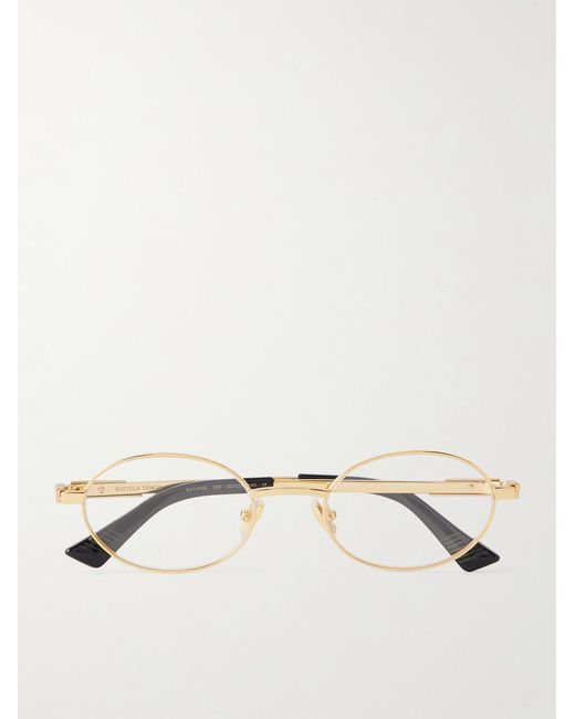 Bottega Veneta Natural Stretch Panthos Oval-Frame-Tone Optical Glasses for men