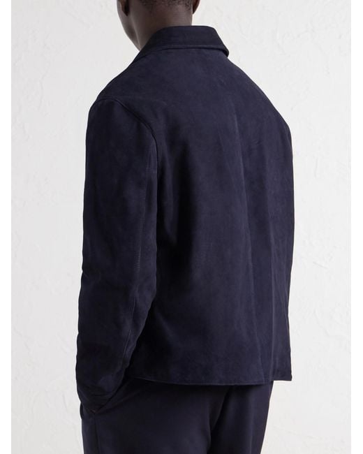 Mr P. Blue Suede Jacket for men
