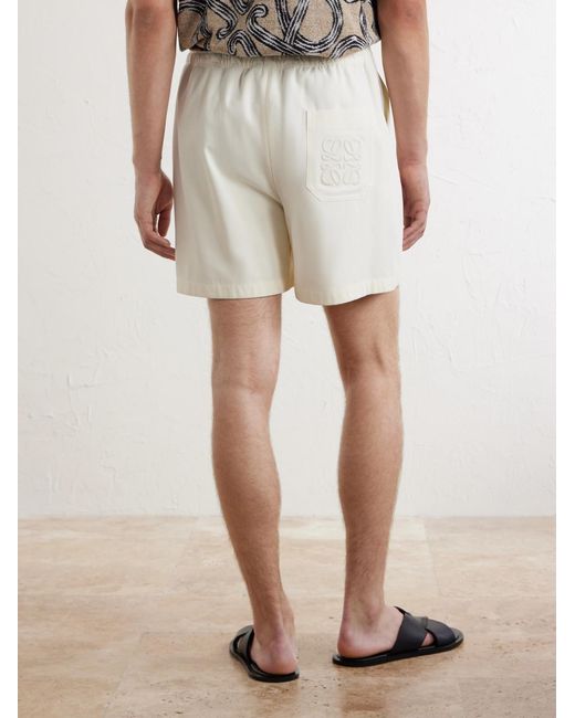 Loewe White Paula's Ibiza Straight-Leg Lyocell Shorts for men