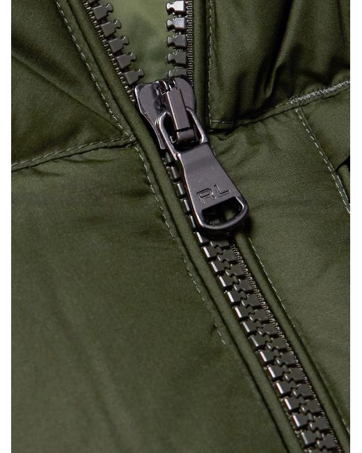 Polo Ralph Lauren Green Gorham Logo-Embroidered Quilted Padded Shell Down Gilet for men