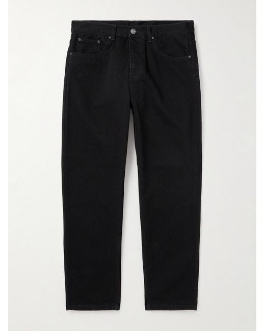 Carhartt Black Newel Tapered Logo-appliquéd Organic Jeans for men