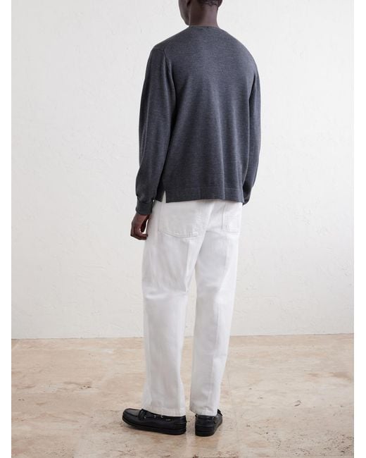 Officine Generale Blue Nina Merino Wool Sweater for men