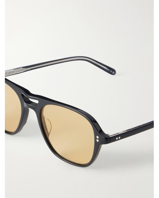 Garrett Leight Natural Doc Aviator-Style Acetate Sunglasses for men