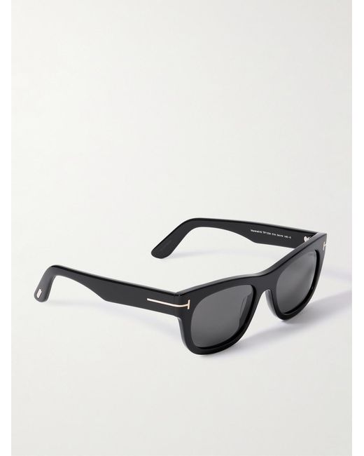 Tom Ford Black Marshall Rectangular-Frame Acetate Sunglasses for men