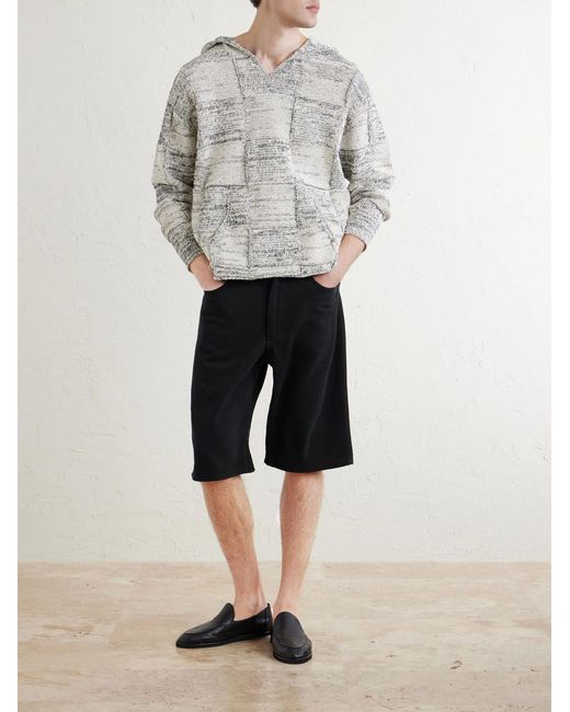 Auralee Blue Wide-leg Silk Shorts for men
