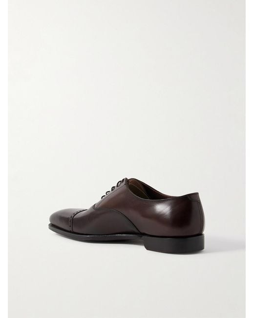 George Cleverley Brown Charles Cap-Toe Leather Oxford Shoes for men