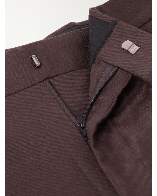 Gabriela Hearst Brown Sebastian Straight-Leg Wool Trousers for men