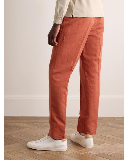 Incotex Red Venezia 1951 Slim-fit Straight-leg Chinolino Trousers for men