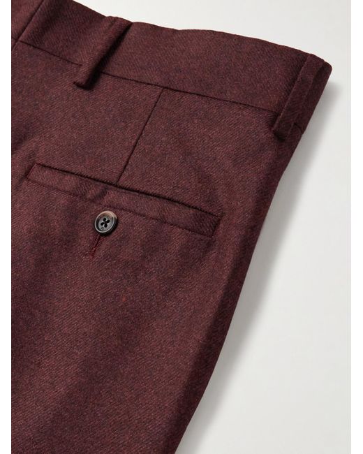 Gabriela Hearst Purple Harold Slim-Fit Straight-Leg Wool And Cashmere-Blend Twill Suit Trousers for men