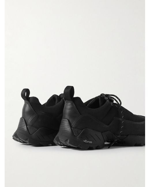 Roa Black Katharina Rubber And Leather-Trimmed Mesh Hiking Sneakers for men