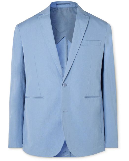 Orlebar Brown Blue Garret Unstructured Linen And Cotton-blend Suit Jacket for men