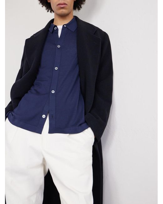 Lardini Blue Silk Shirt for men
