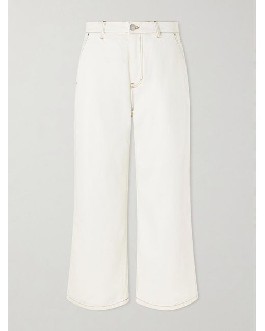 AMI White Wide-Leg Jeans for men