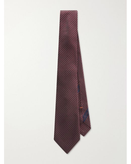 Zegna Purple 8 Cm Silk-Jacquard Tie for men