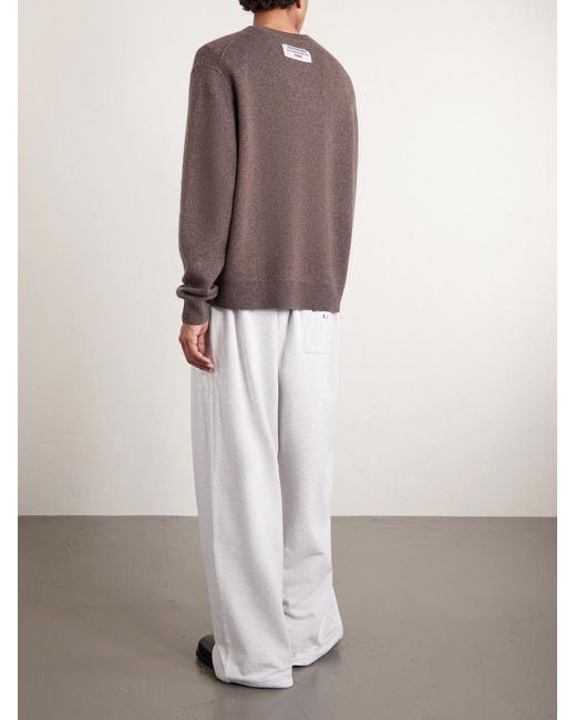 Acne Brown Klimi Oversized Cashmere-Blend Sweater for men
