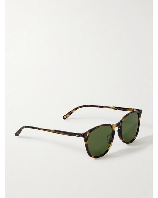 Garrett Leight Green Kinney Round-Frame Acetate Sunglasses for men