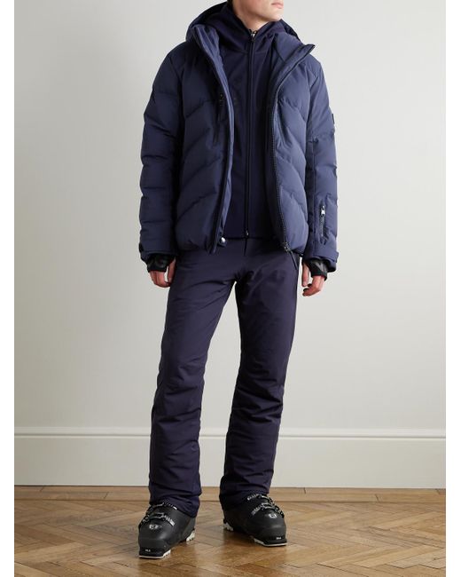 Bogner Blue Jervis-D Panelled Quilted Shell Hooded Down Jacket for men