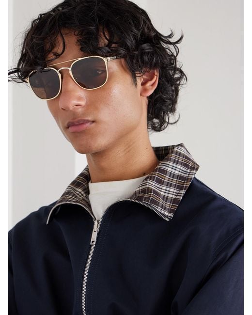 Cartier Natural Aviator-Style- And Palladium-Tone And Tortoiseshell Acetate Sunglasses for men