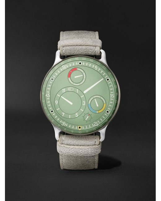 Ressence Green Type 3 Automatic 44mm Titanium And Alcantara Watch for men