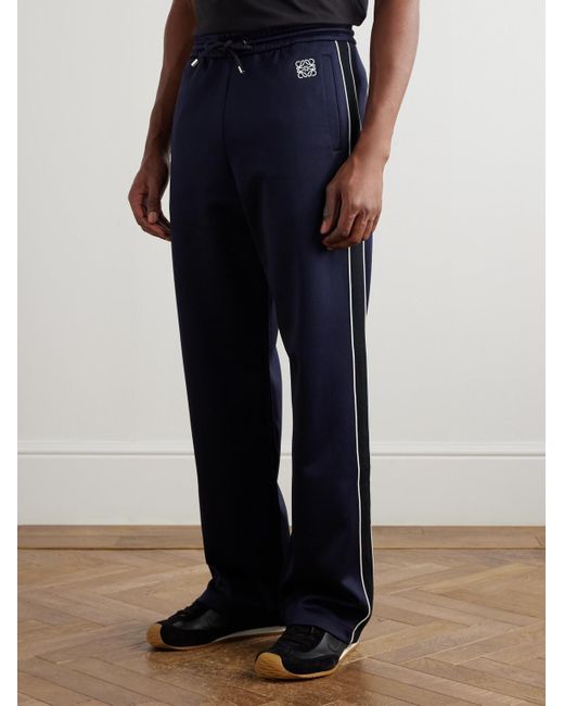 Loewe Gerade geschnittene Jogginghose aus technischem Jersey mit Logostickerei in Blue für Herren