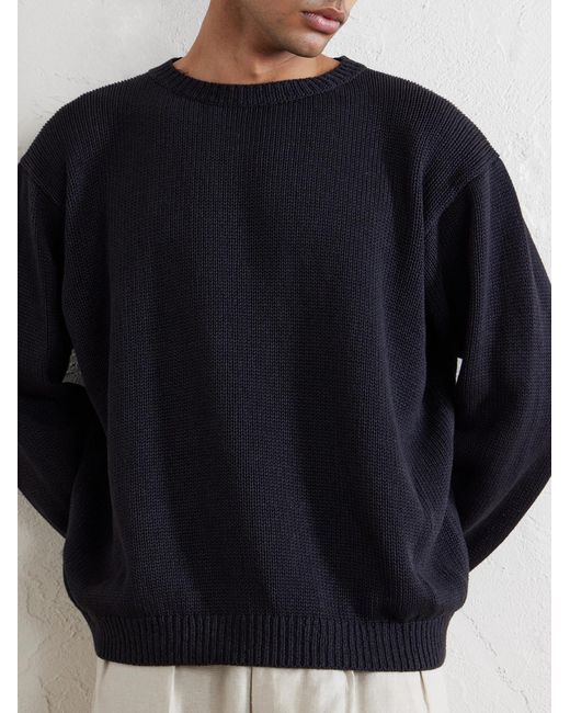 Kaptain Sunshine Blue Cotton Sweater for men
