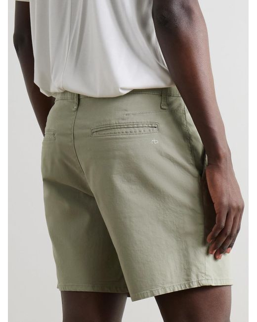 Rag & Bone Gerade geschnittene Shorts aus einer Baumwollmischung in Green für Herren